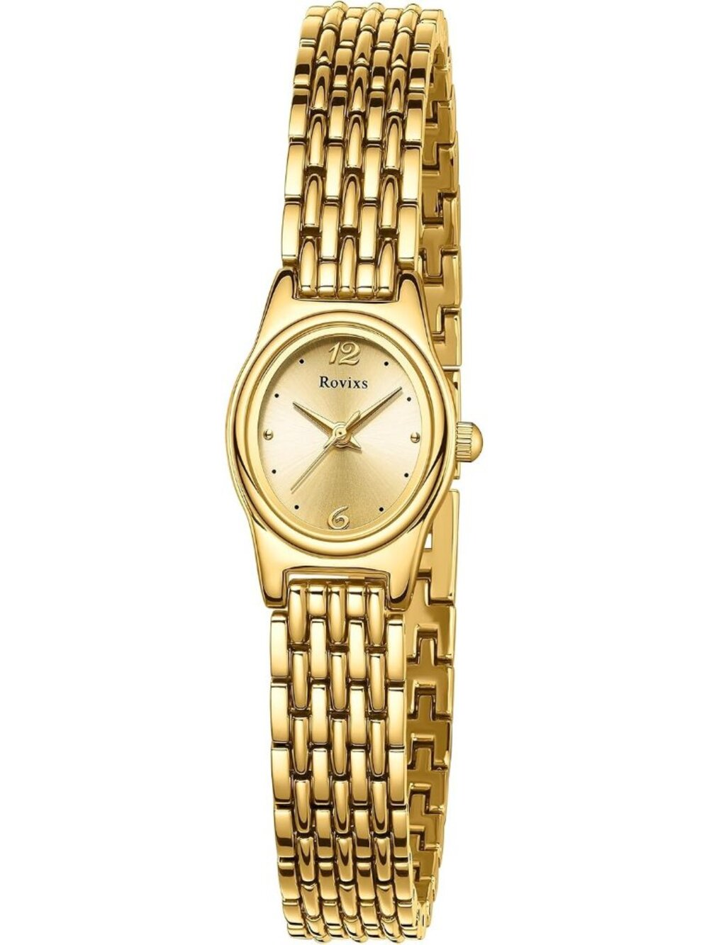Women's Gold Petite Vintage Luxury Japanese Movement Retro Dress Watch